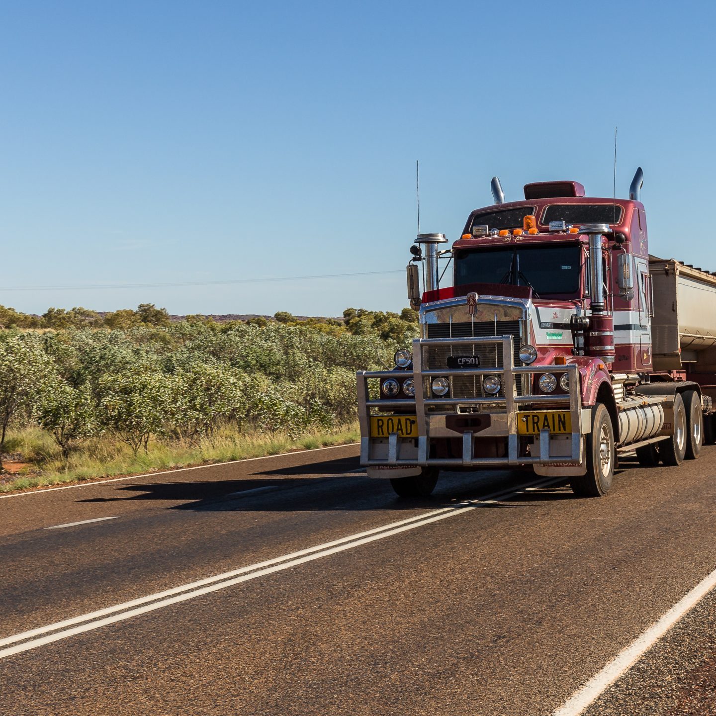 The Stuart Highway from Darwin to Adelaïde, Australia